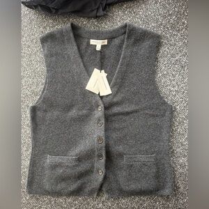 Banana Republic Charcoal Buttoned Vest